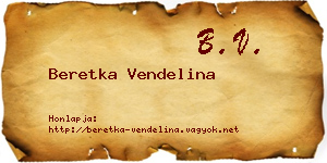 Beretka Vendelina névjegykártya